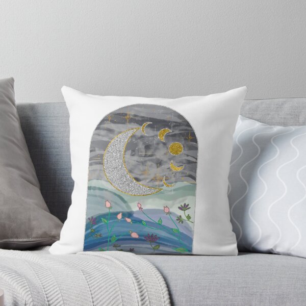 Item preview, Celestial Dance of Moon Phases and Flowers designed and sold by AdriaCaps Art & Design.