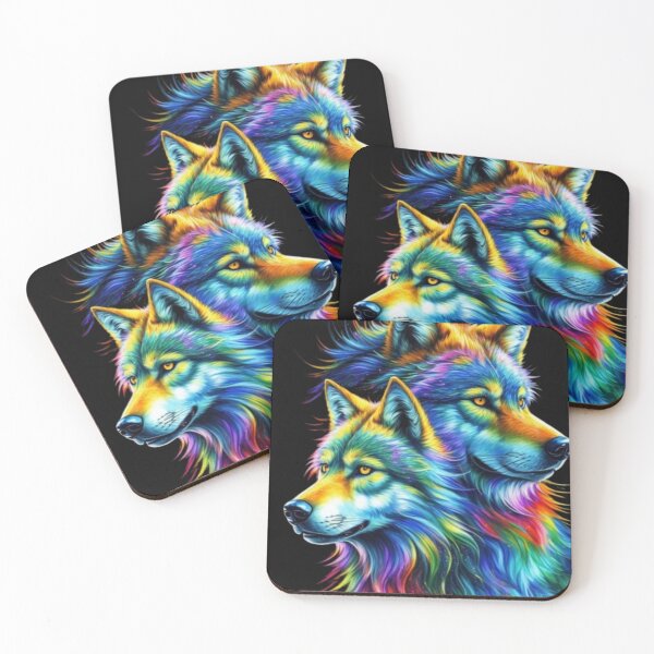 Item preview, Tie Dye Wolf Tattoo"wolf gift  designed and sold by Obinne.