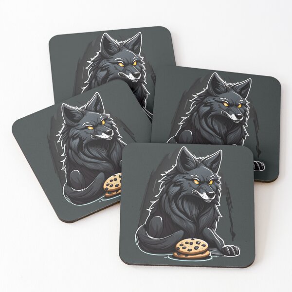 Item preview, The Midnight Cravings: Indulge in the Cookies Black Wolf designed and sold by NightshadeWolfs.