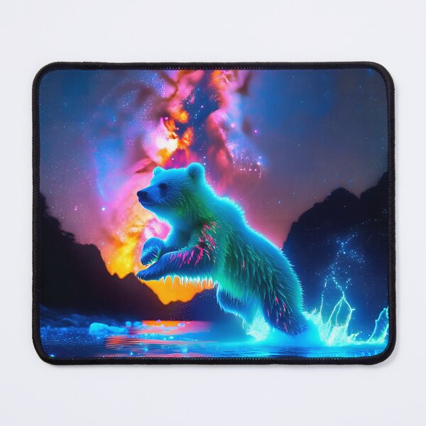 Item preview, Blacklight Style Cave Bear Luminous Leap designed and sold by Matt's Artificial Nature.