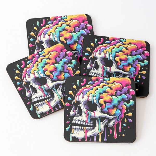 Item preview, Skull dripping vibrantly designed and sold by Jmacc123.