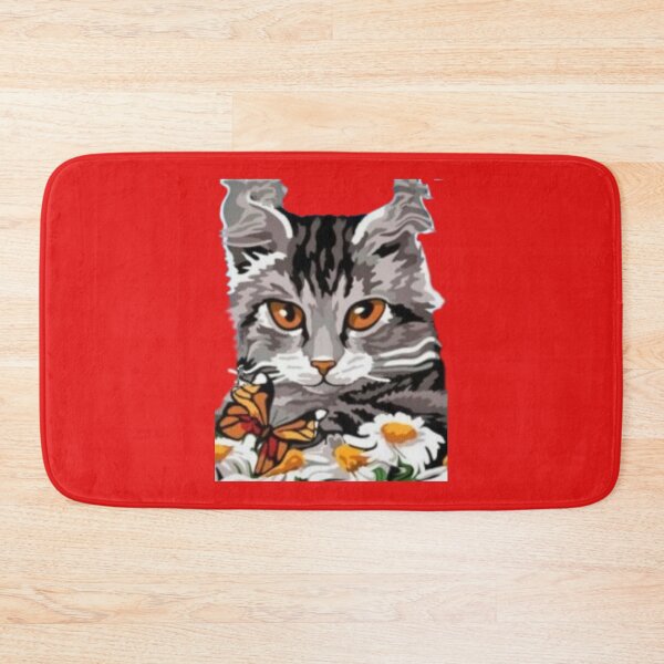 Item preview, Unusual CAT AND BUTTERFLY design designed and sold by WAKYSHOP.