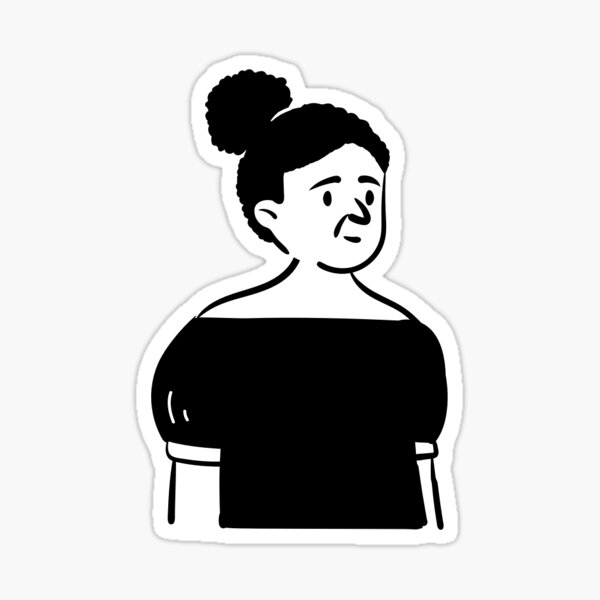 Item preview, Happy stylish girl, voluminous hair and emotive faces, HAND DRAW designed and sold by SAMAKIE.