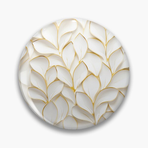 Item preview, Modern Gold Leaf Pattern, In The Style Of Light White And Gold designed and sold by Vic Torys ☆.