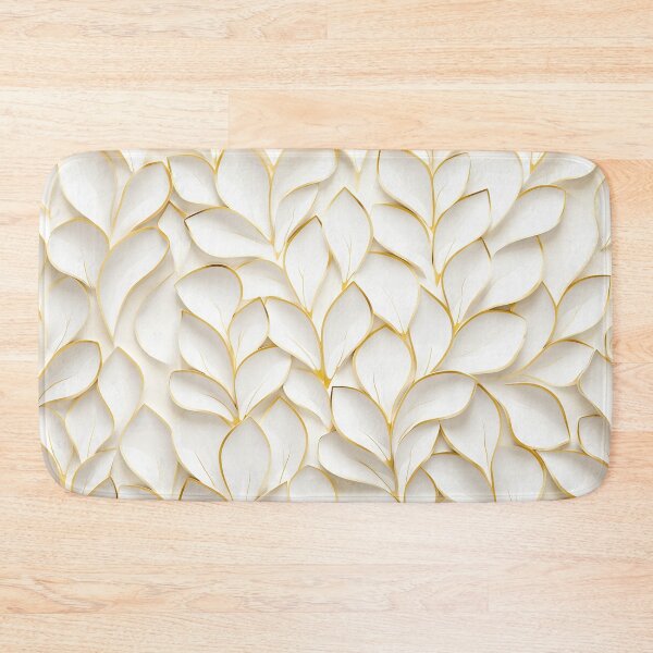 Item preview, Modern Gold Leaf Pattern, In The Style Of Light White And Gold designed and sold by Vic Torys ☆.
