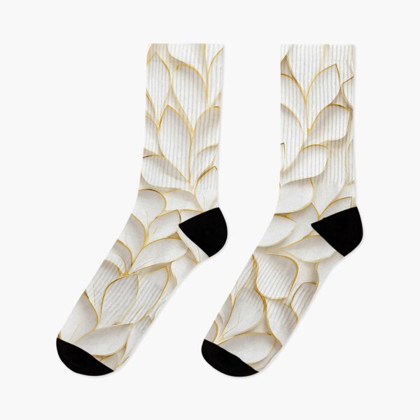Item preview, Modern Gold Leaf Pattern, In The Style Of Light White And Gold designed and sold by Vic Torys ☆.