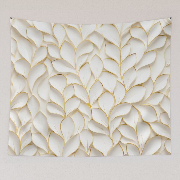 Item preview, Modern Gold Leaf Pattern, In The Style Of Light White And Gold designed and sold by Vic Torys ☆.