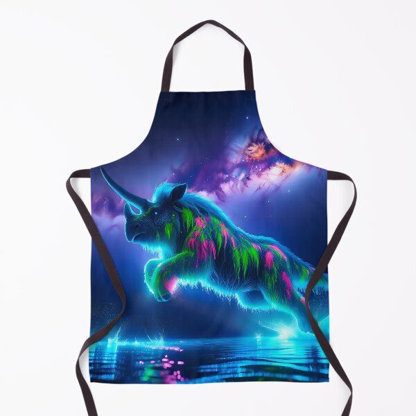 Item preview, Blacklight Style Woolly Rhinoceros Luminous Leap designed and sold by Matt's Artificial Nature.