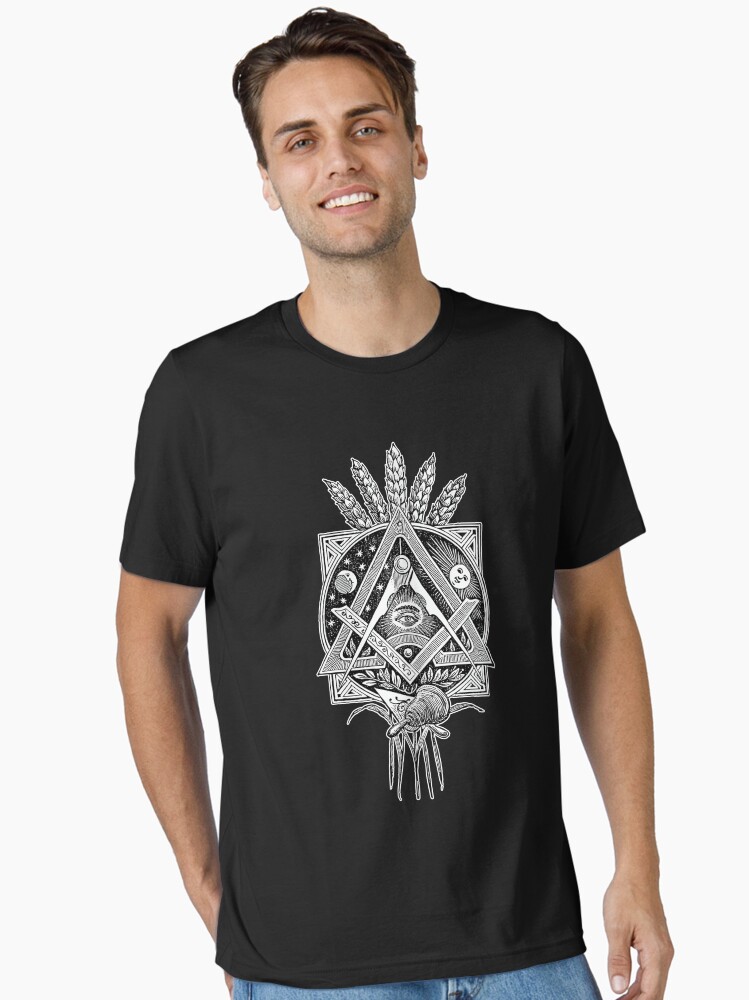 Imagen 1 de 7, Camiseta esencial con la obra Masonería, diseñada y vendida por FotoLibreStudio.