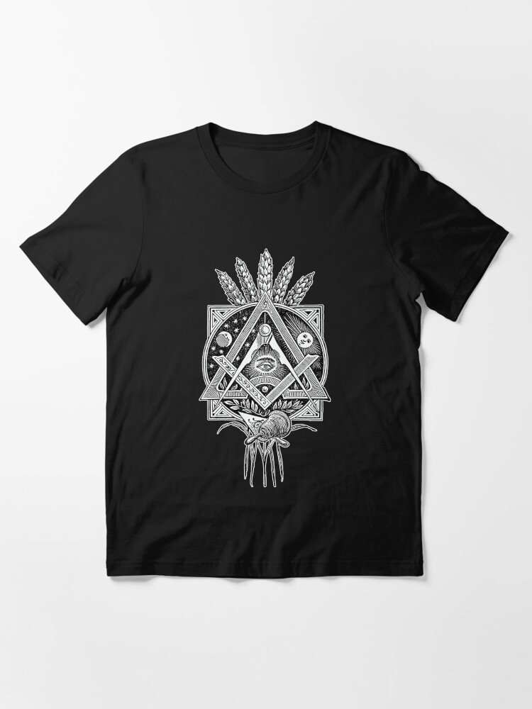 Imagen 3 de 7, Camiseta esencial con la obra Masonería, diseñada y vendida por FotoLibreStudio.