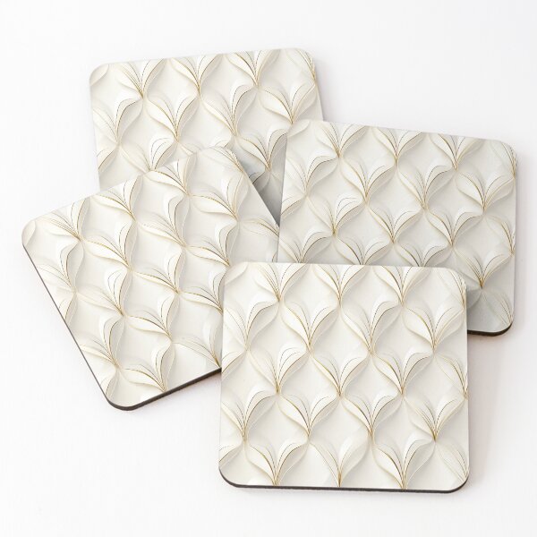 Item preview, Gatsby-Inspired Gold And White Abstract Art Deco Pattern designed and sold by Vic Torys ☆.