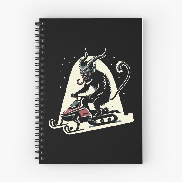 Item preview, Krampus on a Snowmobile Spooky Christmas designed and sold by Huhnerdieb Apparel.