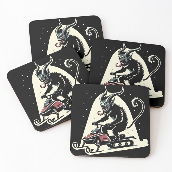 Item preview, Krampus on a Snowmobile Spooky Christmas designed and sold by Huhnerdieb Apparel.