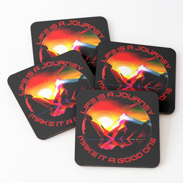 Item preview, Life Is A Journey Make It A Good One Mountain Sunset designed and sold by Coder-T.