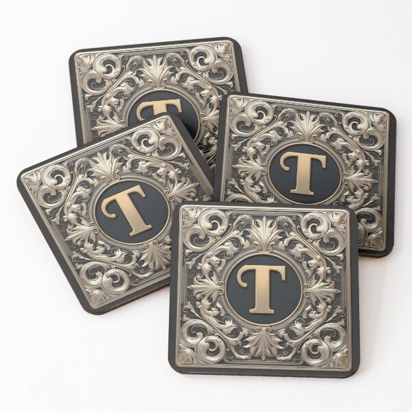 Item preview, MONOGRAM LETTER T - ELEGANT STYLE designed and sold by philevera.