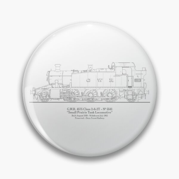 Item preview, GWR Small Prairie Class 4575 Tank Locomotive Drawing designed and sold by Steve H Clark.