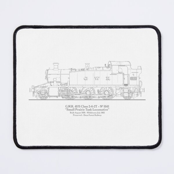 Item preview, GWR Small Prairie Class 4575 Tank Locomotive Drawing designed and sold by Steve H Clark.