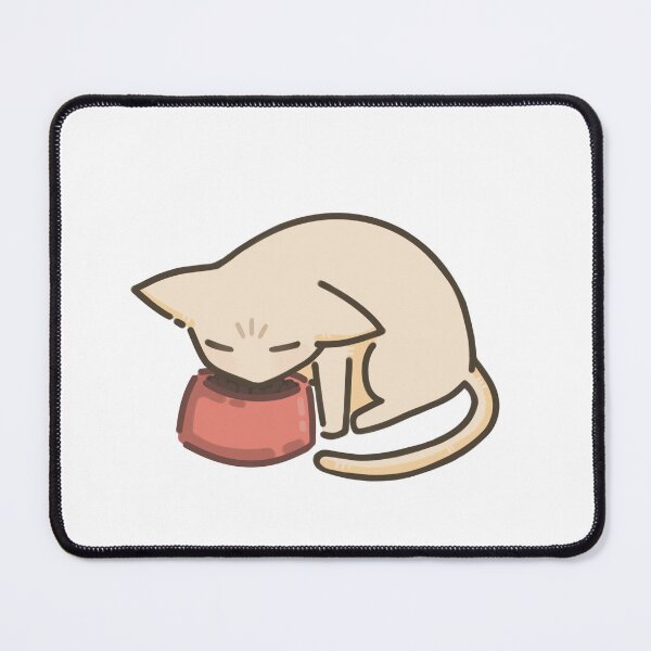 Item preview, Cute Silly Beige Cat Eating designed and sold by CaliDraw.