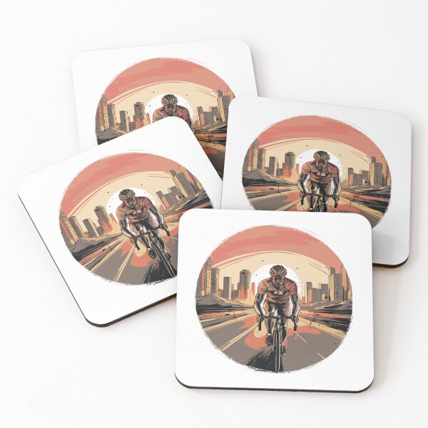 Item preview, A cyclist setting with sun in the background. designed and sold by Hisirdoux.