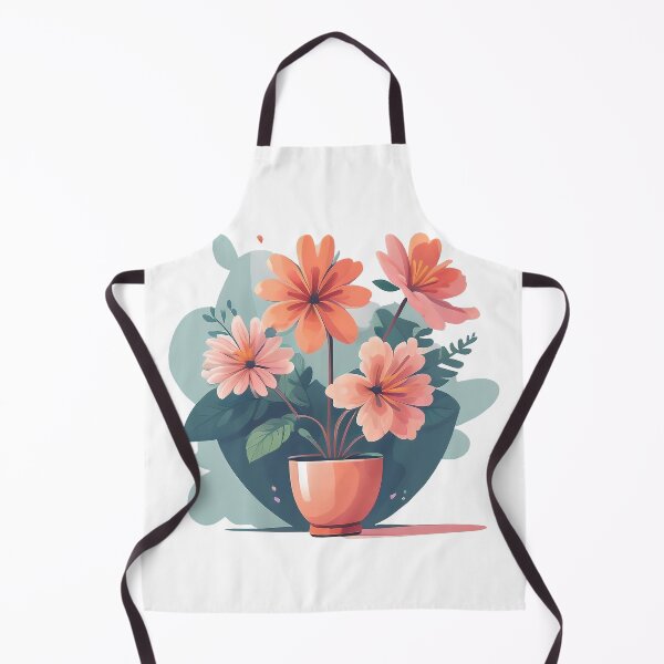Item preview, Red flowers in pot. Cute indoor plant. Floral design. designed and sold by Harmonysens.