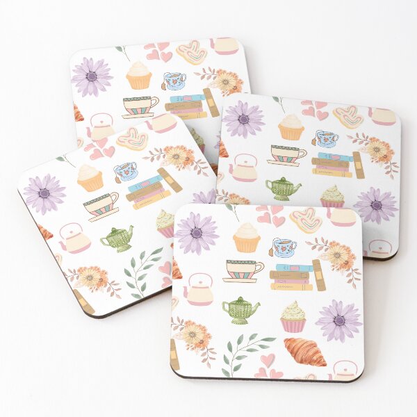 Item preview, Tea Party Aesthetic Desserts Flowers and Books Design designed and sold by IntoClearWater.