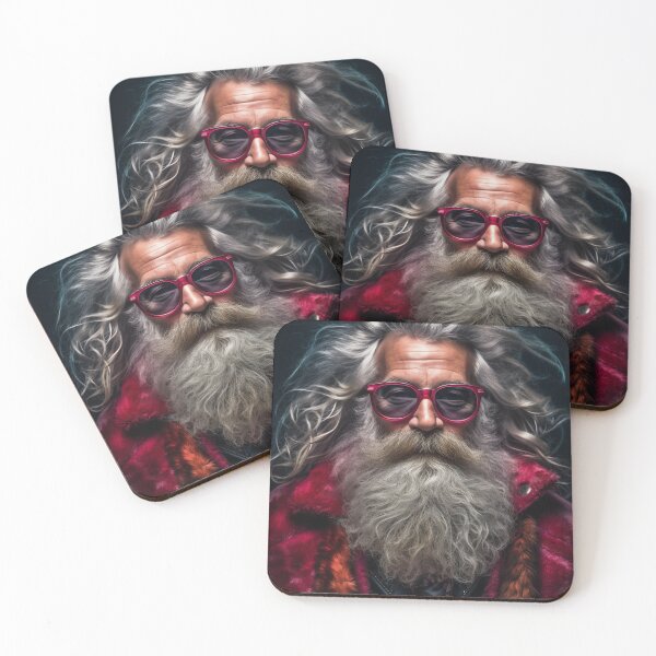 Item preview, Vintage Surreal Portrait Of A Hipster Santa Claus | Best Gift For Christmas 17 designed and sold by MadeByRobots.