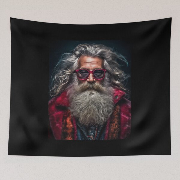 Item preview, Vintage Surreal Portrait Of A Hipster Santa Claus | Best Gift For Christmas 17 designed and sold by MadeByRobots.