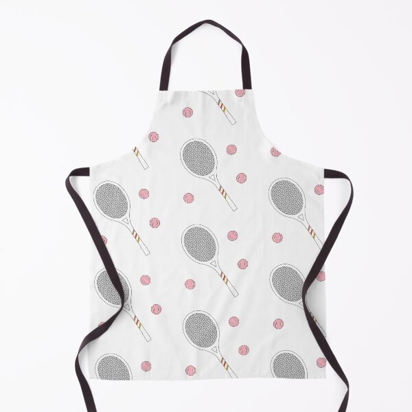 Item preview, Modern White Pink Tennis Racket Ball Pattern designed and sold by pink-cowboy.