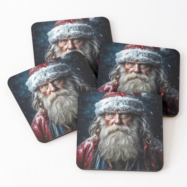 Item preview, Vintage Surreal Portrait Of A Hipster Santa Claus | Best Gift For Christmas 18 designed and sold by MadeByRobots.