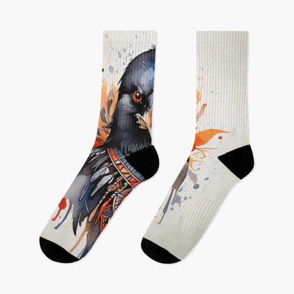 Item preview, Crow tribal watercolor designed and sold by shokA Design.