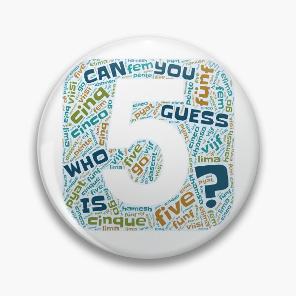 Item preview, Guess Who Fifth Birthday in Blues and Greens designed and sold by WordsYouLove.