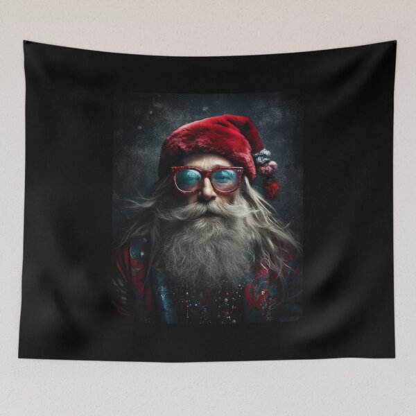 Item preview, Vintage Surreal Portrait Of A Hipster Santa Claus | Best Gift For Christmas 19 designed and sold by MadeByRobots.