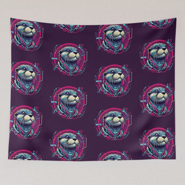 Item preview, River Glider - Cyber Otter designed and sold by MrAI-Store.
