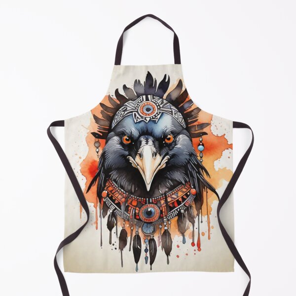 Item preview, Crow tribal watercolor designed and sold by shokA Design.