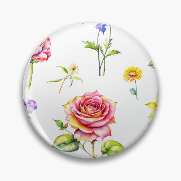 Item preview, Flower watercolor pattern designed and sold by Mlaniel.