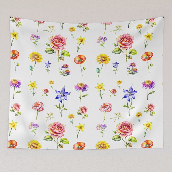 Item preview, Flower watercolor pattern designed and sold by Mlaniel.