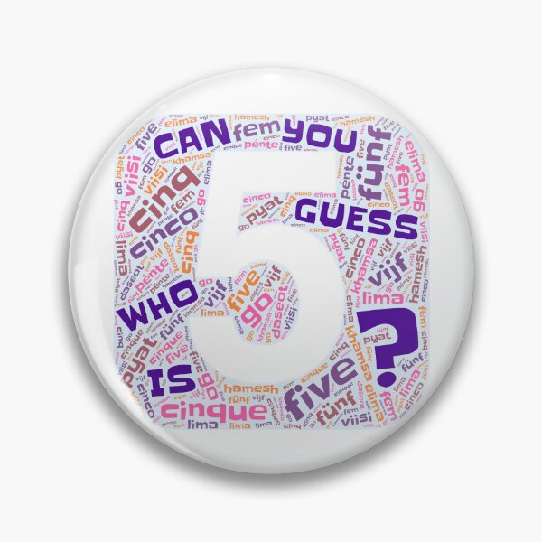 Item preview, Guess Who Fifth Birthday in Pinks and Purples designed and sold by WordsYouLove.