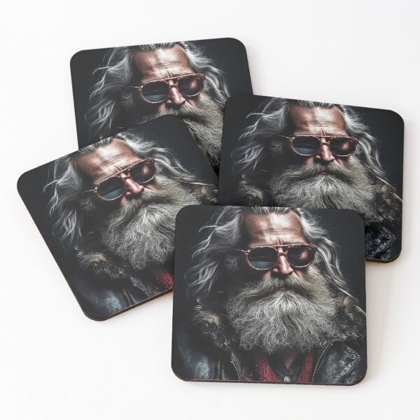 Item preview, Vintage Surreal Cool Portrait Of Hipster Santa Claus | Best Gift For Christmas 22 designed and sold by MadeByRobots.