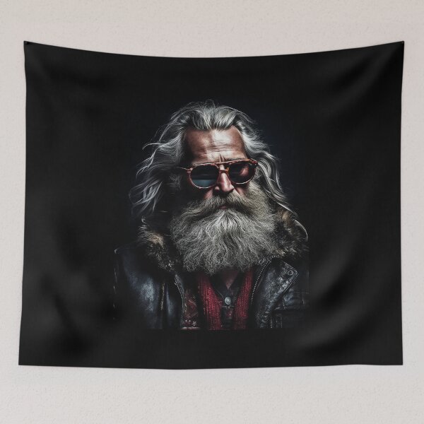 Item preview, Vintage Surreal Cool Portrait Of Hipster Santa Claus | Best Gift For Christmas 22 designed and sold by MadeByRobots.