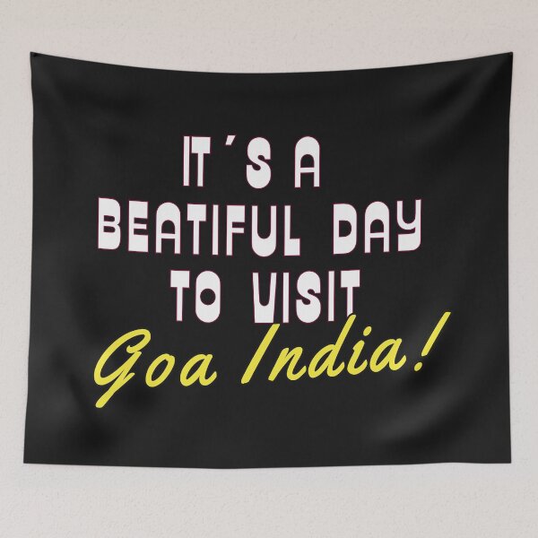 Item preview,  Goa India. Gift ideas for the travel enthusiast. White text. designed and sold by LindaLG.