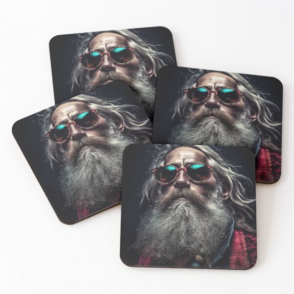 Item preview, Vintage Surreal Cool Portrait Of Hipster Santa Claus | Best Gift For Christmas 23 designed and sold by MadeByRobots.