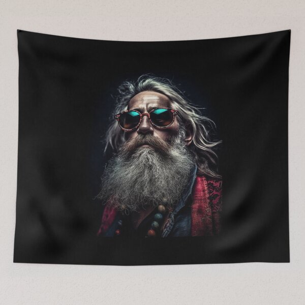 Item preview, Vintage Surreal Cool Portrait Of Hipster Santa Claus | Best Gift For Christmas 23 designed and sold by MadeByRobots.