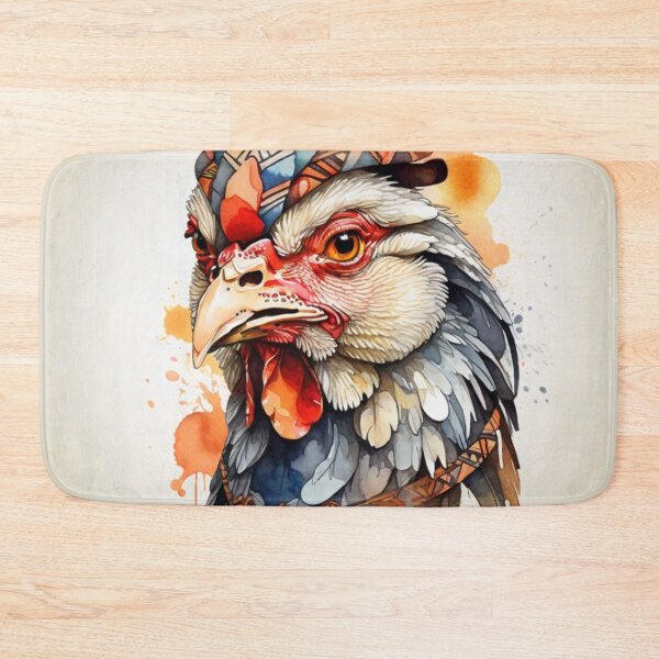 Item preview, chicken tribal watercolor designed and sold by shokA Design.