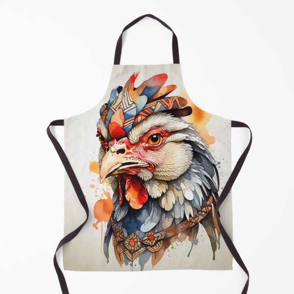 Item preview, chicken tribal watercolor designed and sold by shokA Design.