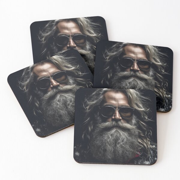Item preview, Vintage Surreal Cool Portrait Of Hipster Santa Claus | Best Gift For Christmas 24 designed and sold by MadeByRobots.