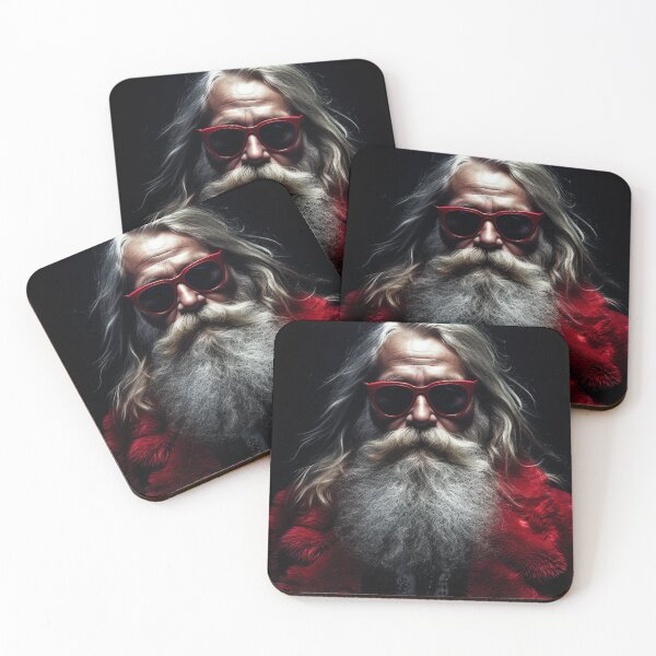 Item preview, Vintage Surreal Cool Portrait Of Hipster Santa Claus | Best Gift For Christmas 25 designed and sold by MadeByRobots.