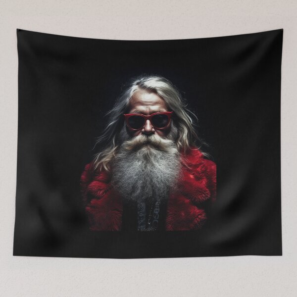 Item preview, Vintage Surreal Cool Portrait Of Hipster Santa Claus | Best Gift For Christmas 25 designed and sold by MadeByRobots.