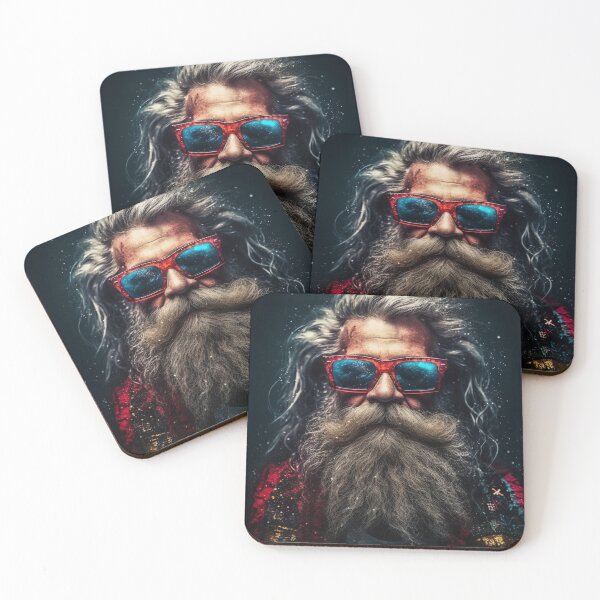 Item preview, Vintage Surreal Cool Portrait Of Hipster Santa Claus | Best Gift For Christmas 26 designed and sold by MadeByRobots.