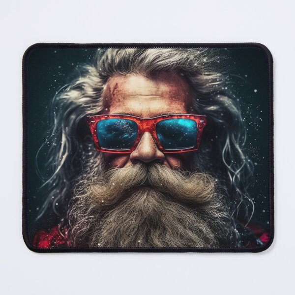 Item preview, Vintage Surreal Cool Portrait Of Hipster Santa Claus | Best Gift For Christmas 26 designed and sold by MadeByRobots.