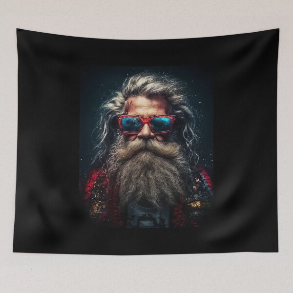 Item preview, Vintage Surreal Cool Portrait Of Hipster Santa Claus | Best Gift For Christmas 26 designed and sold by MadeByRobots.